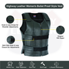 Color Women bullet proof style motorcycle club leather vest - Tactical Swat Police Vest High End - HighwayLeather