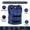 HL11643NAVY-BLUE   BLUE BULLET PROOF LEATHER VEST Shade # 48 - HighwayLeather