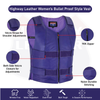 Women’s Passionate Purple Tactical Style Leather Motorcycle Club Vest | HL14945Purple