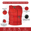RED Men Bullet Proof Style Leather Vest for Bikers Clubs - HighwayLeather