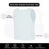 HL14945White Women White Tactical Style leather Vest for Biker club