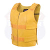 Women’s Yellow Tactical Style Leather Biker Club Vest | HL14945YELLOW