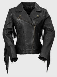 WBL1503 DAISY WOMENS FASHION LEATHER JACKET BLACK - HighwayLeather