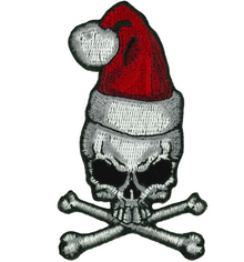 PATCH SANTA SKULL 3.25"-PPQ1570 : 2"X3.25" - HighwayLeather