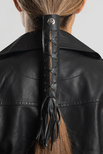 16809 8" Star Concho w/Fringe-16809 : 8" - HighwayLeather