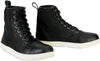 Milwaukee Leather men's waterproof black and white street riding boots with reinforced ankle support and durable design.