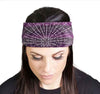 Milwaukee Leather purple lycra jersey headband with classic bandana style, designed for comfortable wear and versatile fashion.