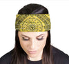 Milwaukee Leather yellow Lycra jersey headband with classic bandana style, featuring a comfortable stretch fit.