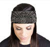Milwaukee Leather black Lycra jersey headband with classic bandana design, stretchy and comfortable for active wear.