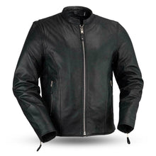 FMM202FBZ | Ace - Men's Motorcycle Café Style Leather Jacket - HighwayLeather
