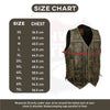 Buffalo Leather Gear men's charcoal brown Hamilton washed leather motorcycle vest with beige accents, front zipper and multiple pockets.