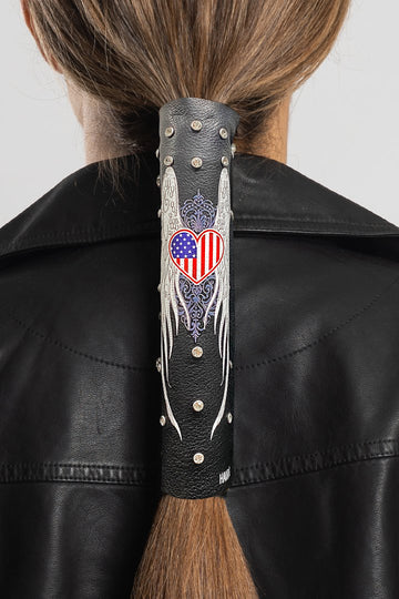 34048 USA Heart & Wings w/Gems Hair GloveÂ® - HighwayLeather