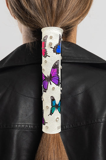 34049 4" WHITE MONARCH BUTTERFL-34049 : 4" - HighwayLeather