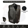 Men's Side Lace Eagle& Flag Pre-Patched Vest - HighwayLeather