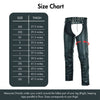 Buffalo Leather Gear classic leather chaps with jean pocket design, featuring a traditional chap style with detailed stitching.
