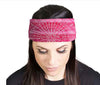 Milwaukee Leather pink Lycra jersey headband, classic bandana style, stretchy and comfortable for casual wear.