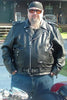 TALL SH1011TALL Black Classic Brando Motorcycle Jacket for Men Made of Cowhide Leather w/ Side Lacing - HighwayLeather