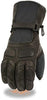 Men's Waterproof Leather/Textile Gauntlet Gloves w/ Gel Palm