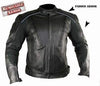 Xelement B9119 Men's 'Frenzy' Black Armored Leather Motorcycle Jacket - HighwayLeather