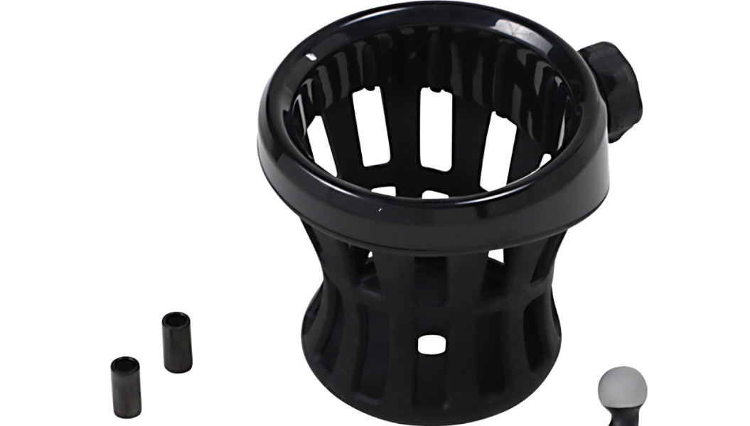 Black perch mount accessory by Drag Specialties, model 50611 PERCH BLACK MOUNT-0636-0082, shown in the image.