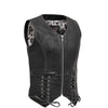 FIL578CDM | Love Lace - Women's Motorcycle Leather Vest - HighwayLeather