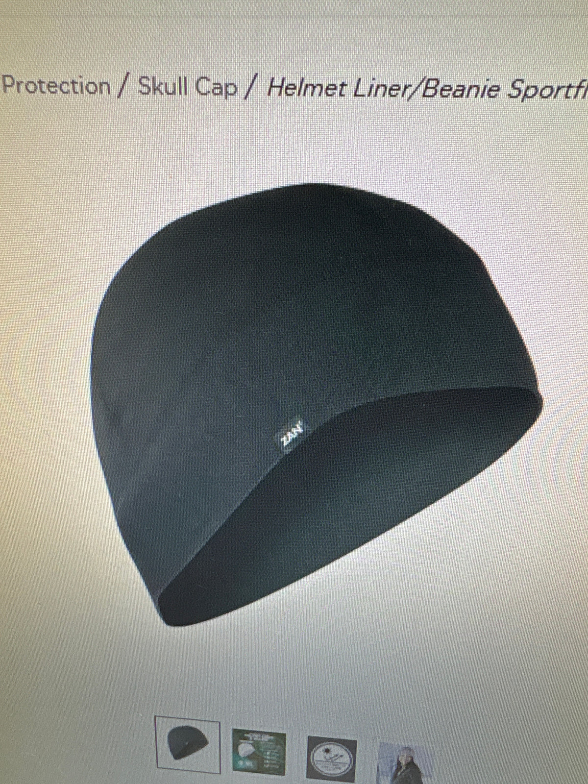 Black beanie helmet liner by Balboa MFG, shows a snug, knit beanie designed for helmet comfort and warmth.