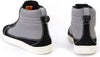 Milwaukee Leather men's black suede and dark grey canvas casual riding boots with ankle support, designed for street riding comfort.