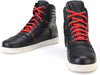 Milwaukee Leather men's black leather street riding boots with red laces and ankle support.