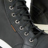 Milwaukee Leather men's waterproof black and white reinforced street riding boots with ankle support, designed for motorcycle riding.