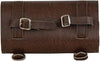 Brown Hot Leathers Tool Bag PVC with rivets, clip and thigh strap for secure carrying and durability.