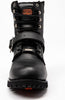 MEN’S BUCKLED AND LACE TO TOE BOOT W/ SIDE ZIPPER ENTRY
