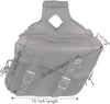 Black PVC saddle bag for bikes, stylish biker bag from Dynamicleather with sturdy straps and spacious storage.
