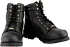 Milwaukee men's 6-inch side zipper plain toe work boots by Dynamicleather, featuring durable leather and side zipper closure.