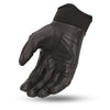 Dynamicleather men's leather gloves featuring smooth black leather and detailed stitching for a stylish, fitted look.