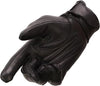 BLACK MG7760 Women's Black Leather Gloves with Gel Palms