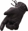 MG7745 Women's 'Laced Wrist' Black Deerskin Leather Gloves with Gel Palms