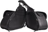 Zip-Off Triple Buckle PVC Throw Over Saddle Bag w/ Studs & Conchos (18X11X7X19)