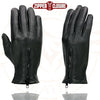 Men's thermal lined leather gloves from HighwayLeather featuring zipper closure and durable craftsmanship.
