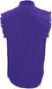 Men's Purple Lightweight Sleeveless Denim Shirt