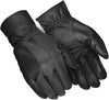 Men's full finger leather gloves by Dynamicleather, showing smooth black leather with detailed stitching and secure wrist closure.