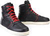 Milwaukee Leather men's black leather street riding boots with red laces, reinforced ankle support, and durable construction.
