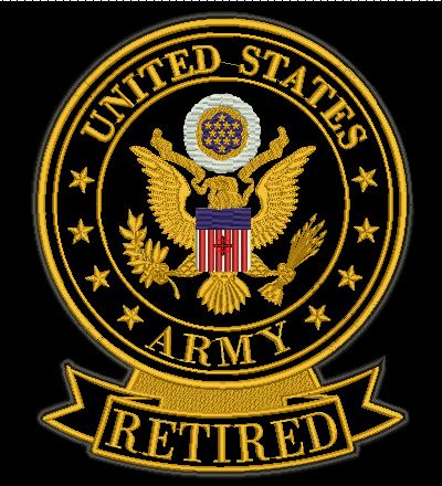UNITED STATES ARMY ROUND GOLDEN RETIRED 10X12 10X12– HighwayLeather
