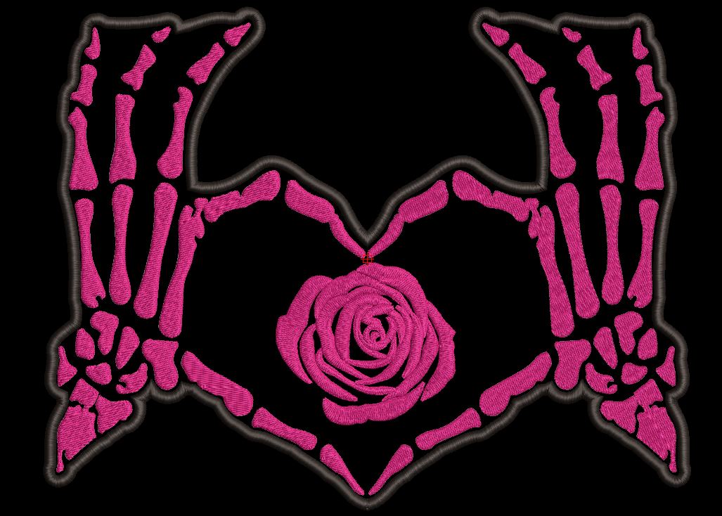 ML189171 Two Fingers with Rose Pink 10x8 Patch - HighwayLeather