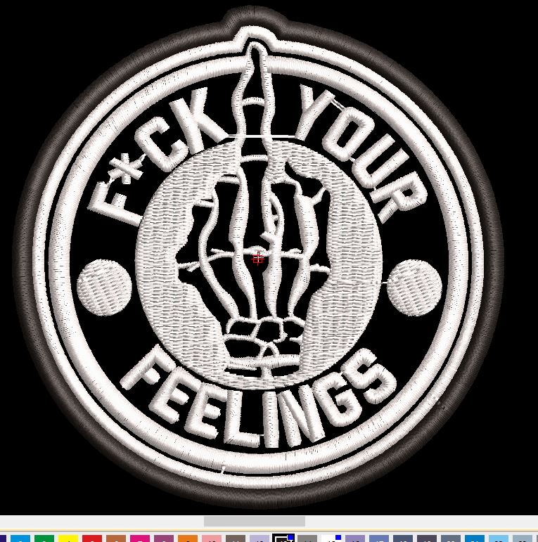Fuck your feeling Finger  3.5x3.5 - HighwayLeather