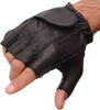 Milwaukee Leather MG7561 Men's Brown Leather Gel Padded Palm Fingerless Motorcycle Hand Gloves Made W/ ‘Naked Leather’