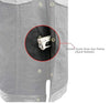 Men's denim club vest by HighwayLeather featuring leather trim and hidden zipper detail, displayed on a mannequin.