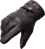 MG7755 Women's Black Thermal Lined Black Leather Gloves with i-Touch Screen