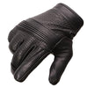 Milwaukee Leather MG7516 Men's Black Leather ’I - Touchscreen Compatible’ Gel Palm Motorcycle Hand Gloves W/ Flex Knuckles