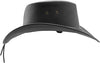 Buffalo Leather Gear men's Australian style hat HL80120 made of buffalo leather, shown in natural profile with wide brim and leather texture.