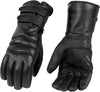 Men's Leather Gauntlet Gloves w/ Long Double Strap Cuff